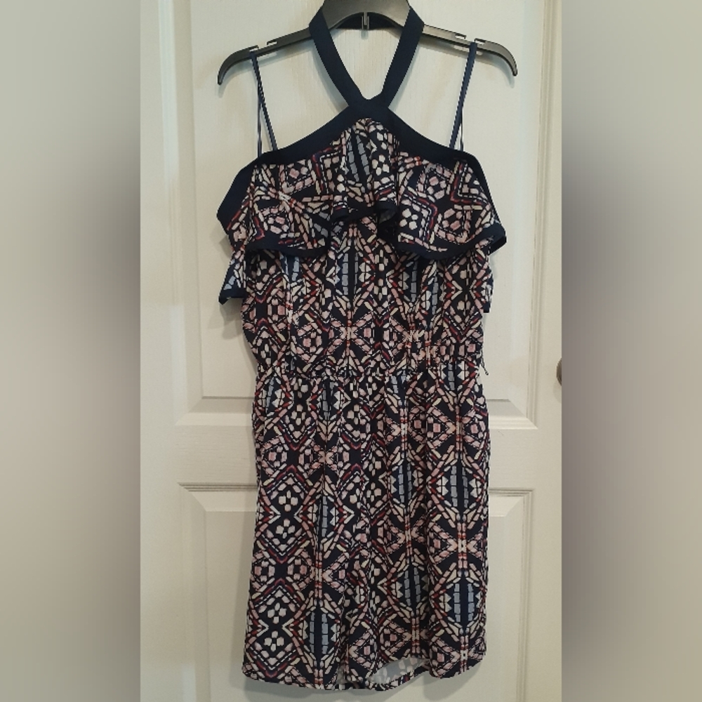 Off Shoulder Multi Color Romper